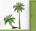Rawpockets Decal Pair Coconut Trees Multi-Color Large Size Wall Sticker