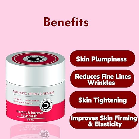 Dermistry Anti Aging Instant Skin Firming Lifting Face Pack Mask - 50 ml