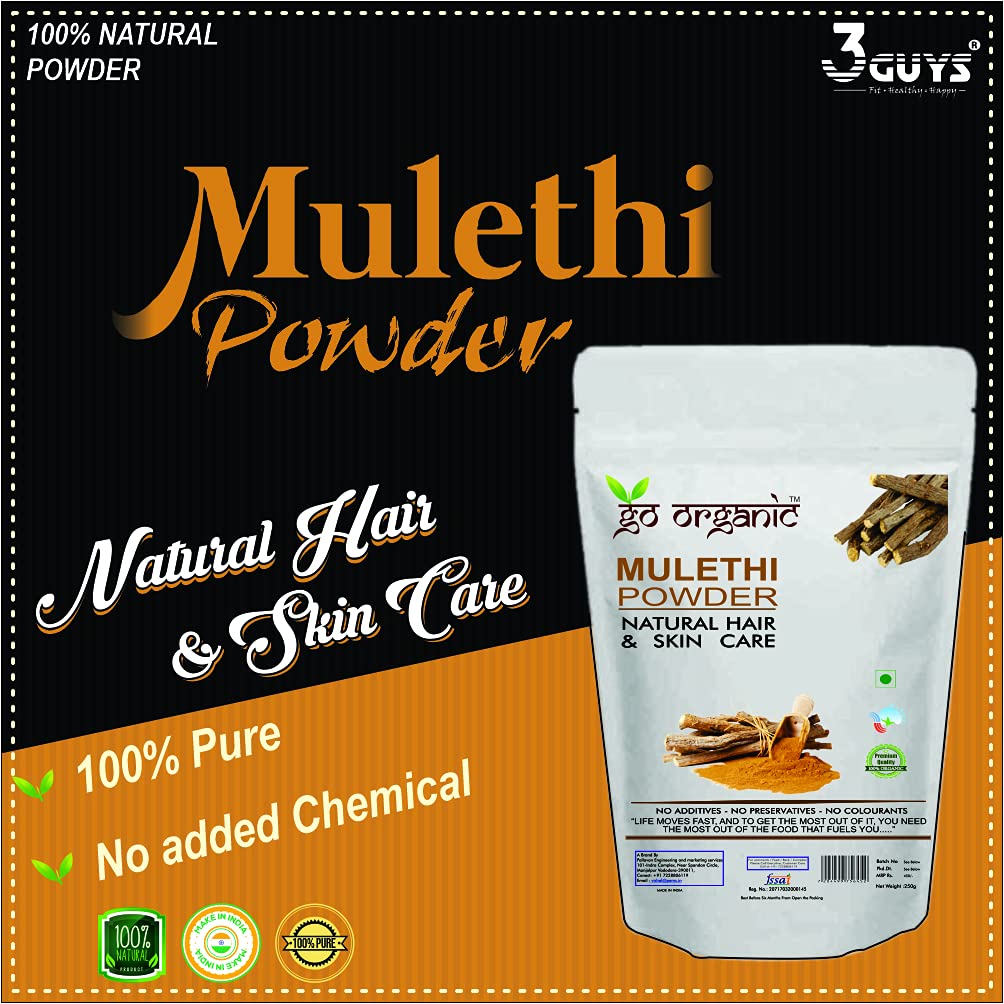 Go Organic Liquorice/Mulethi Powder/Athimathuram powder - 250Gm