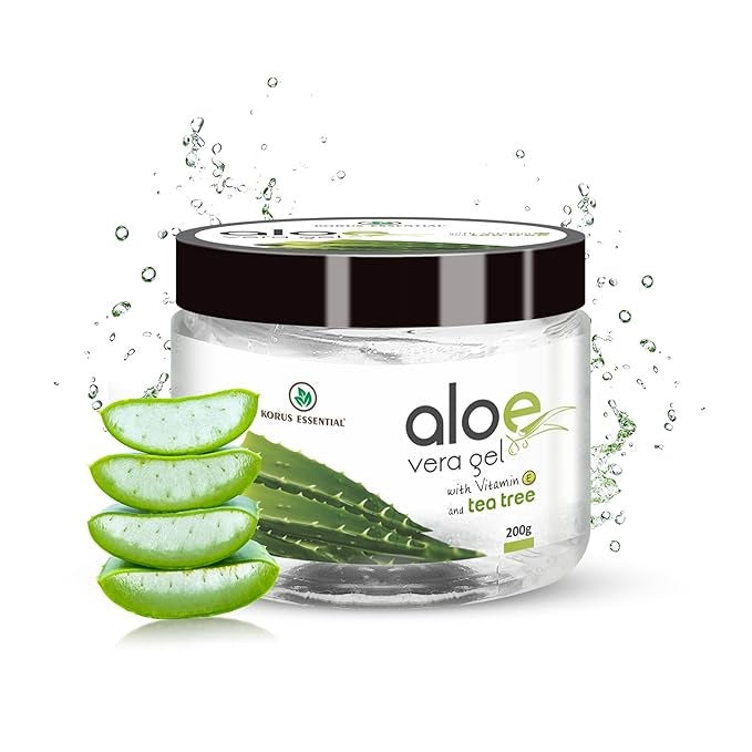 Korus Aloe Vera Gel With Tea Tree Multipurpose Gel For Skin and Hair - 200 ml