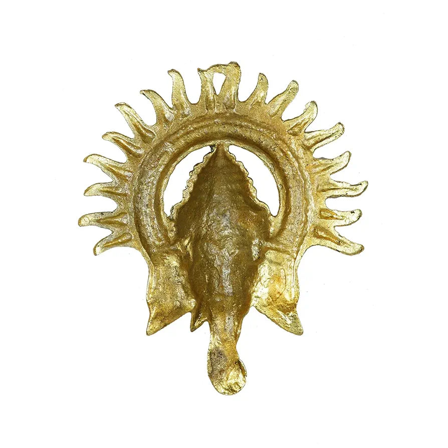 Ganesha Sun Decorative Metal Wall Hanging Art Ganpati Ganesh Showpiece