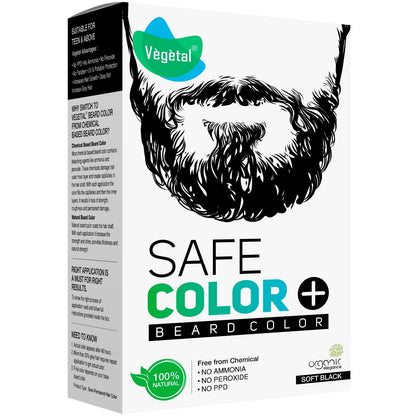 Vegetal Safe Beard Color Soft Black - 25 gms
