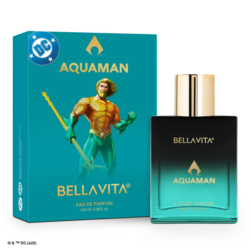 BELLAVITA AQUAMAN | Long Lasting EDP 100ml Perfume for Man | Bergamot, Patchouli and Cedarwood | Premium Fragrance for Men