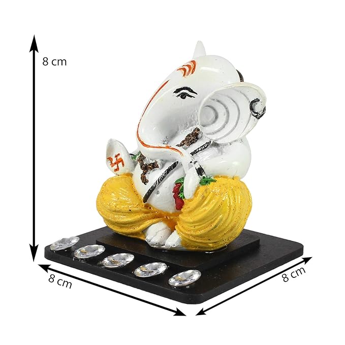 Ecraftindia Decorative Lord Ganesha Showpiece for Car Dashboard | Home Temple and Office Desks