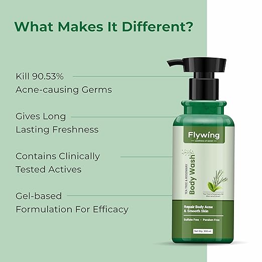 Flywing Tea Tree & Rosemary Body Wash  - 300 ml