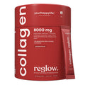 YourHappyLife Reglow Marine Peptide Collagen Supplements Powder For Women & Men - Type 1 & 3 For Healthy Skin, Hair & Nails | 8000mg of Premium Collagens with Glutathione, NAC, Biotin, Hyaluronic Acid -250 gm