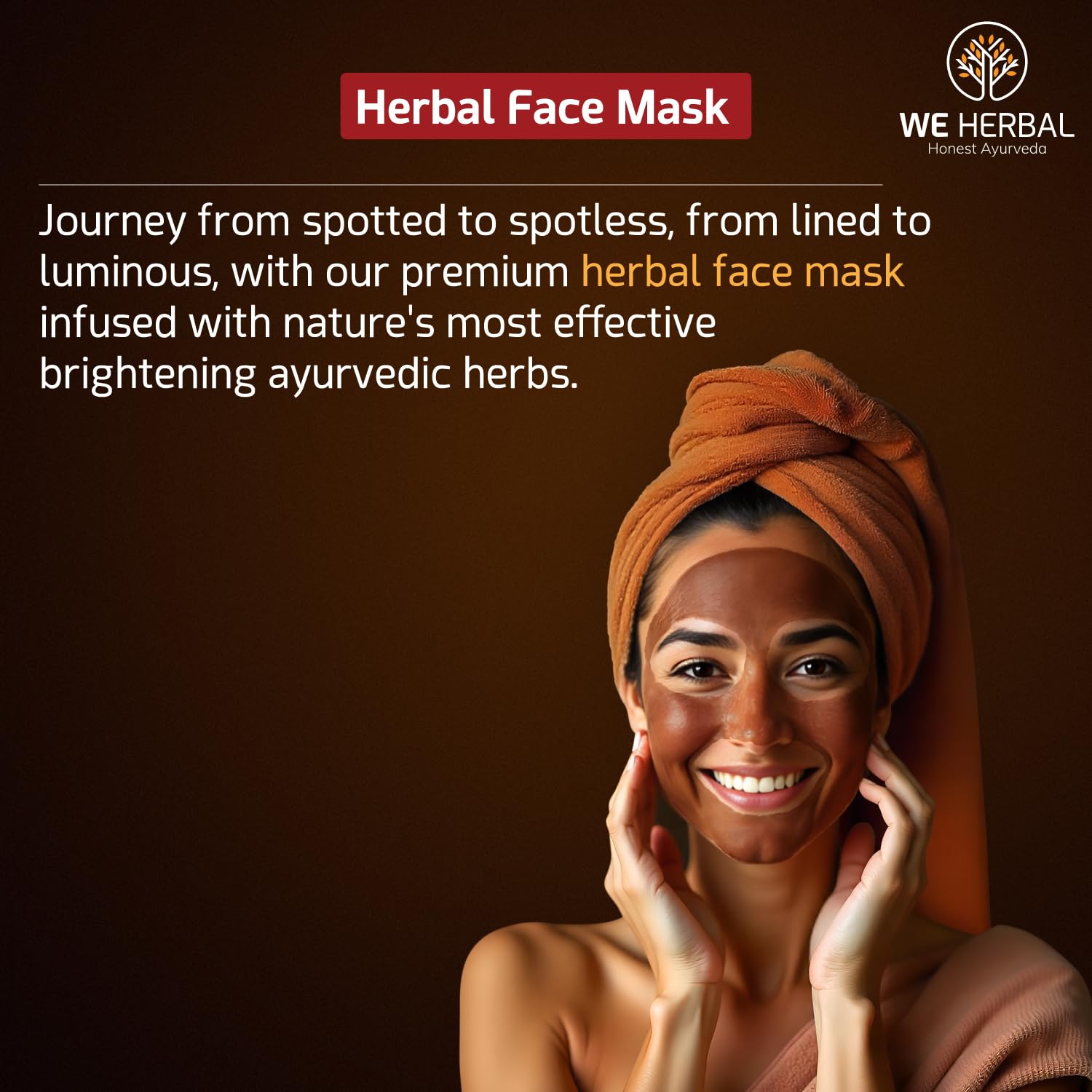 Face Mask | Instant At-Home Facial with Manjistha, Licorice & Amba Haldi | Detoxifies, Soothes & Brightens | 100% Natural | No Fragrance or Colour | 50g