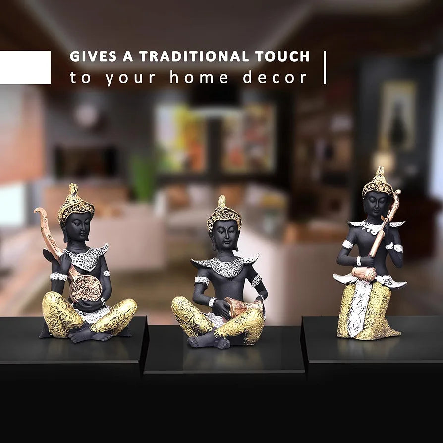 Mariner's Creation Buddha Statues Playing Musical Instruments Buddha Idol size-12.5X10X22cm