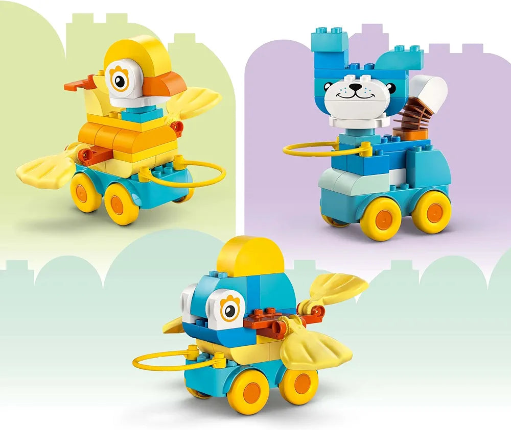 Lego Duplo Town 3in1 Animals on Wheels Building Toy for Imaginative Play 10448 Building Blocks Toys for 2+ Gift for Boys and Girls