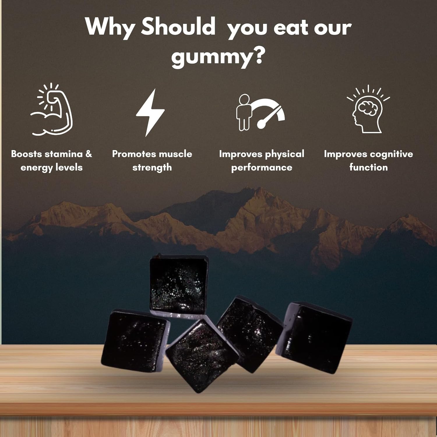 The Vitamin Factory Shilajit Gummies - 30 Gummies, 3000mg per Serving, Natural Himalayan Shilajeet, Boosts Energy & Immunity, 100% Vegetarian, No Added Sugar, Gluten-Free
