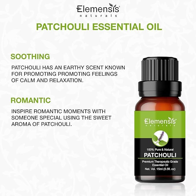 Elemensis Naturals Pure & Natural Patchouli Essential Oil - 15 ml