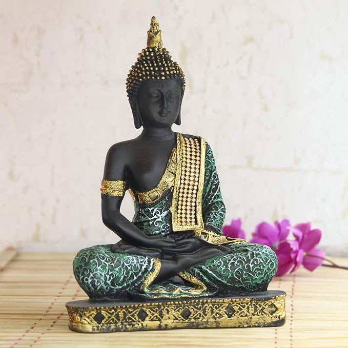 Ecraftindia Buddha Showpiece | Green