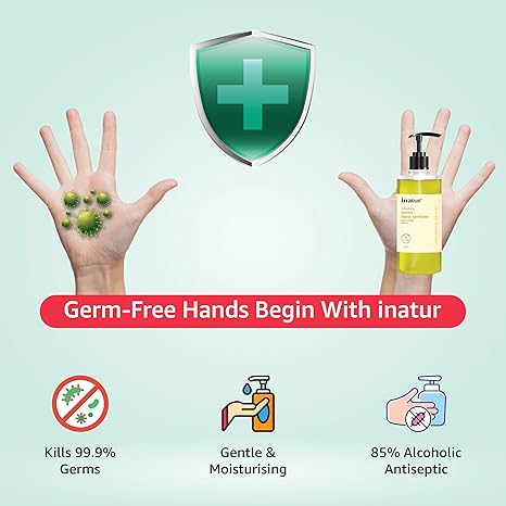Inatur Refreshing Lemon Hand Sanitizer Gel - 500 ml
