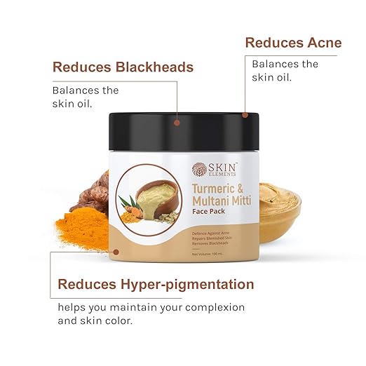Skin Elements Face Pack Cream with Turmeric Haldi & Multani Mitti - 100 gms