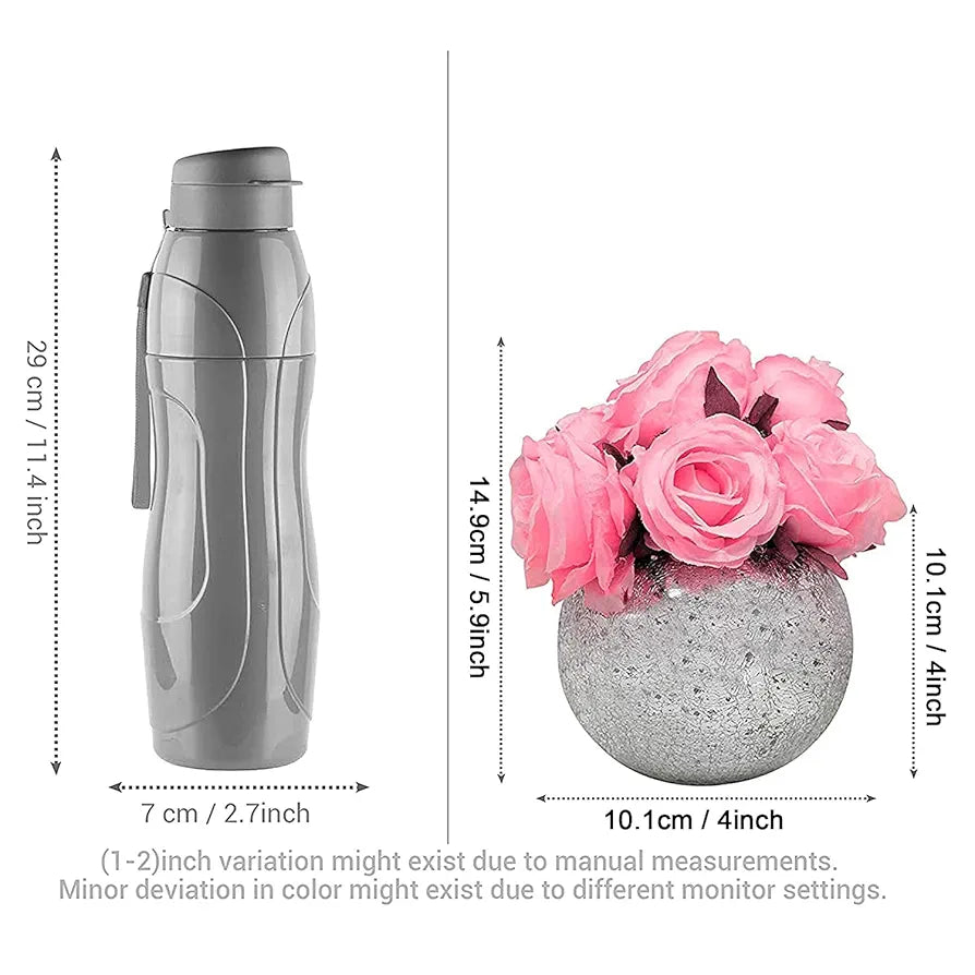 Artificial Flower with Glass Vase Pink