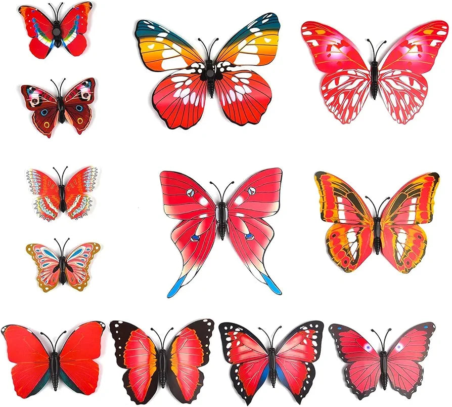 Rangoli Butterfly Wall Stick or Magnet Self Adhesive Removable PVC Design-15