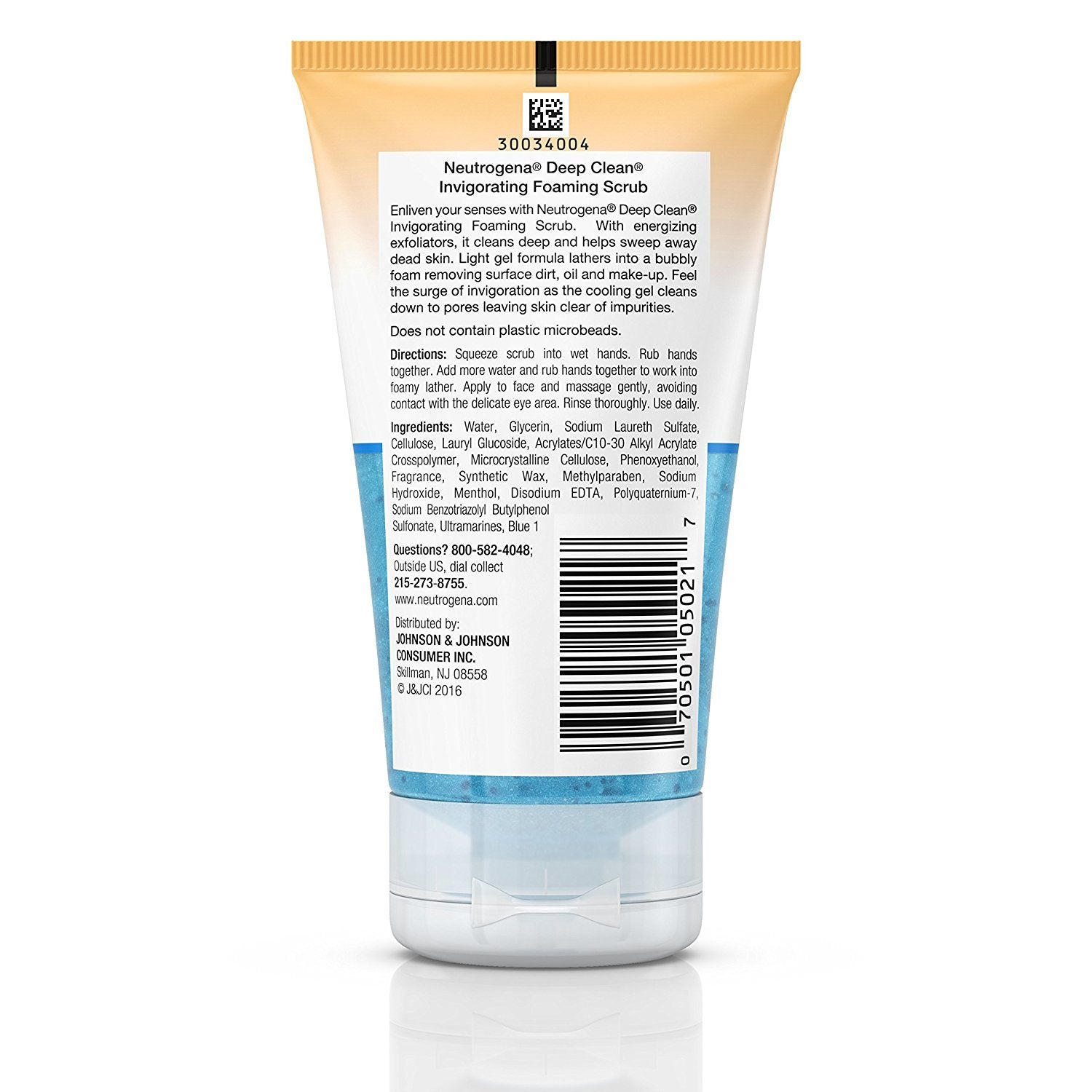 Neutrogena Deep Clean Invigorating Foaming Scrub, 124.2 ml (Pack of 1)