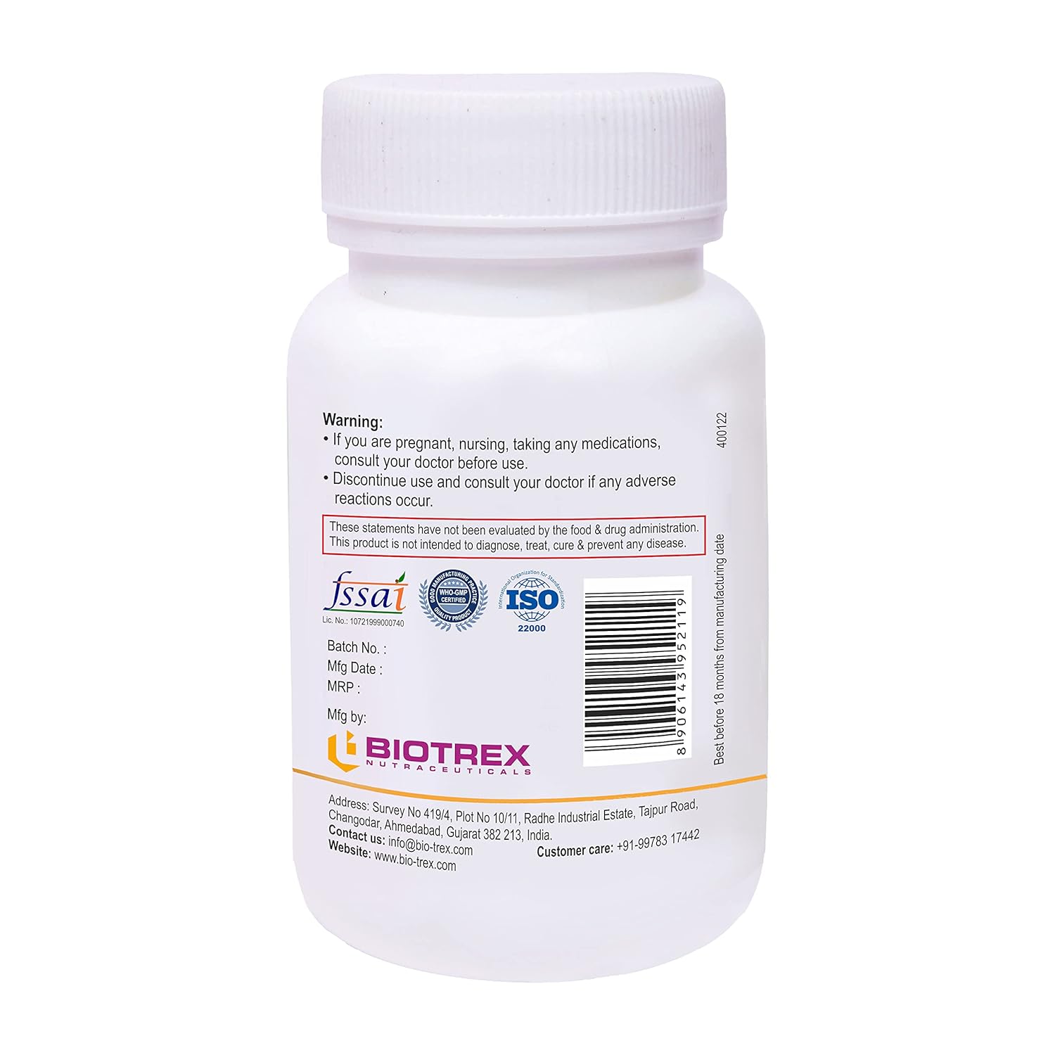 Biotrex Nutraceuticals Cow Colostrum, 500 mg, Ultimate Health Supplements For Immunity System Support - 60 Capsules
