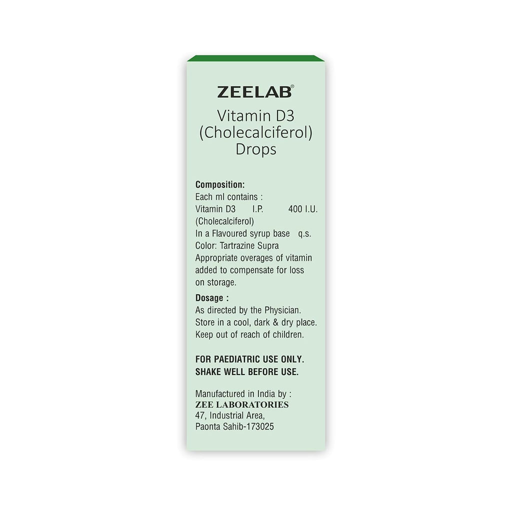 Zeelab Updee Drops 400 IU/ml | Vitamin D3 (Cholecalciferol) Drops - 15ml