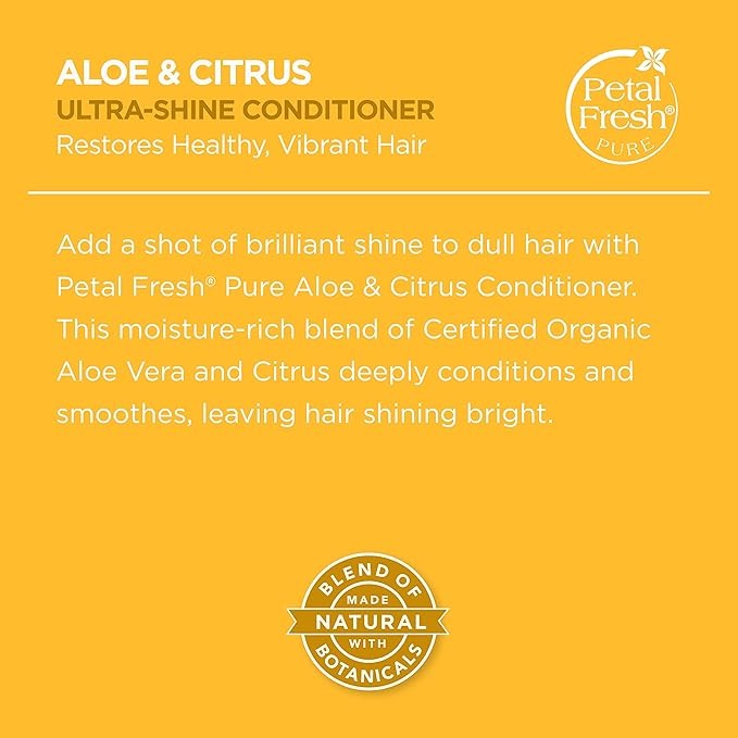 Petal Fresh Pure Ultra Shine Conditioner with Organic Aloe Vera & Citrus - 355 ml