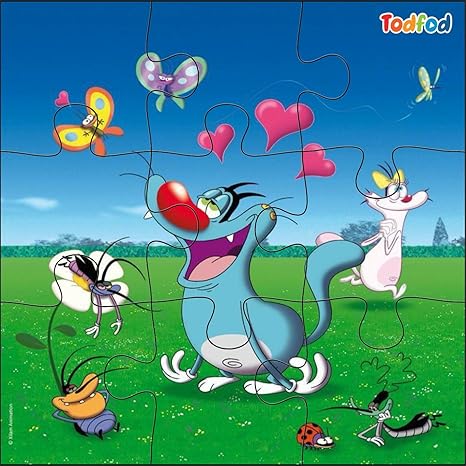 TodFod Wooden Toy for Kids & Children Oggy and Cockroach & Friends 54 Pieces 6 in 1 Puzzles