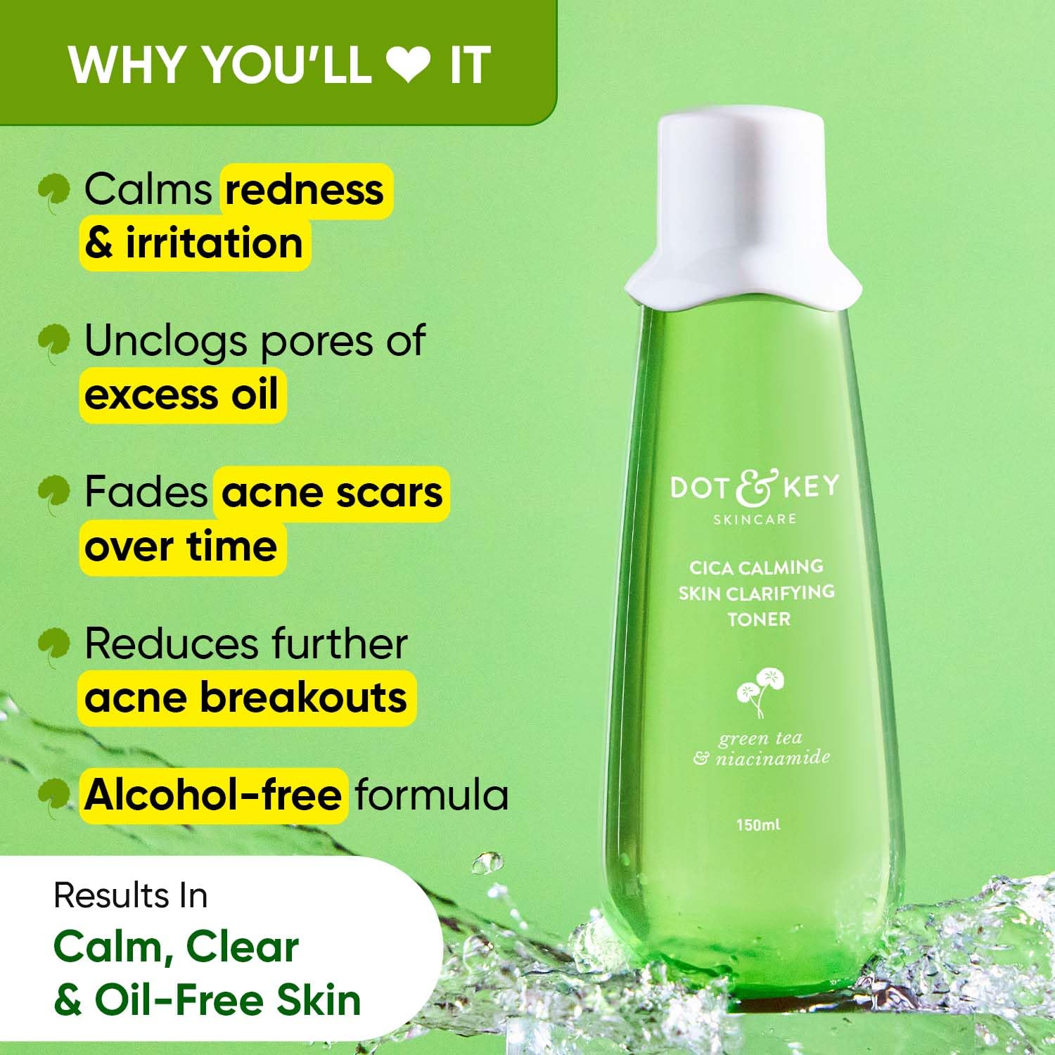 Dot & Key Cica Calming Skin Clarifying Toner -150 ml
