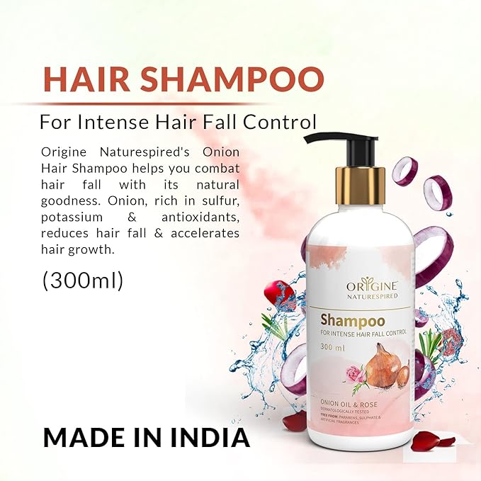 Origine Naturespired Shampoo For Intense Hair Fall Control - 300 ml