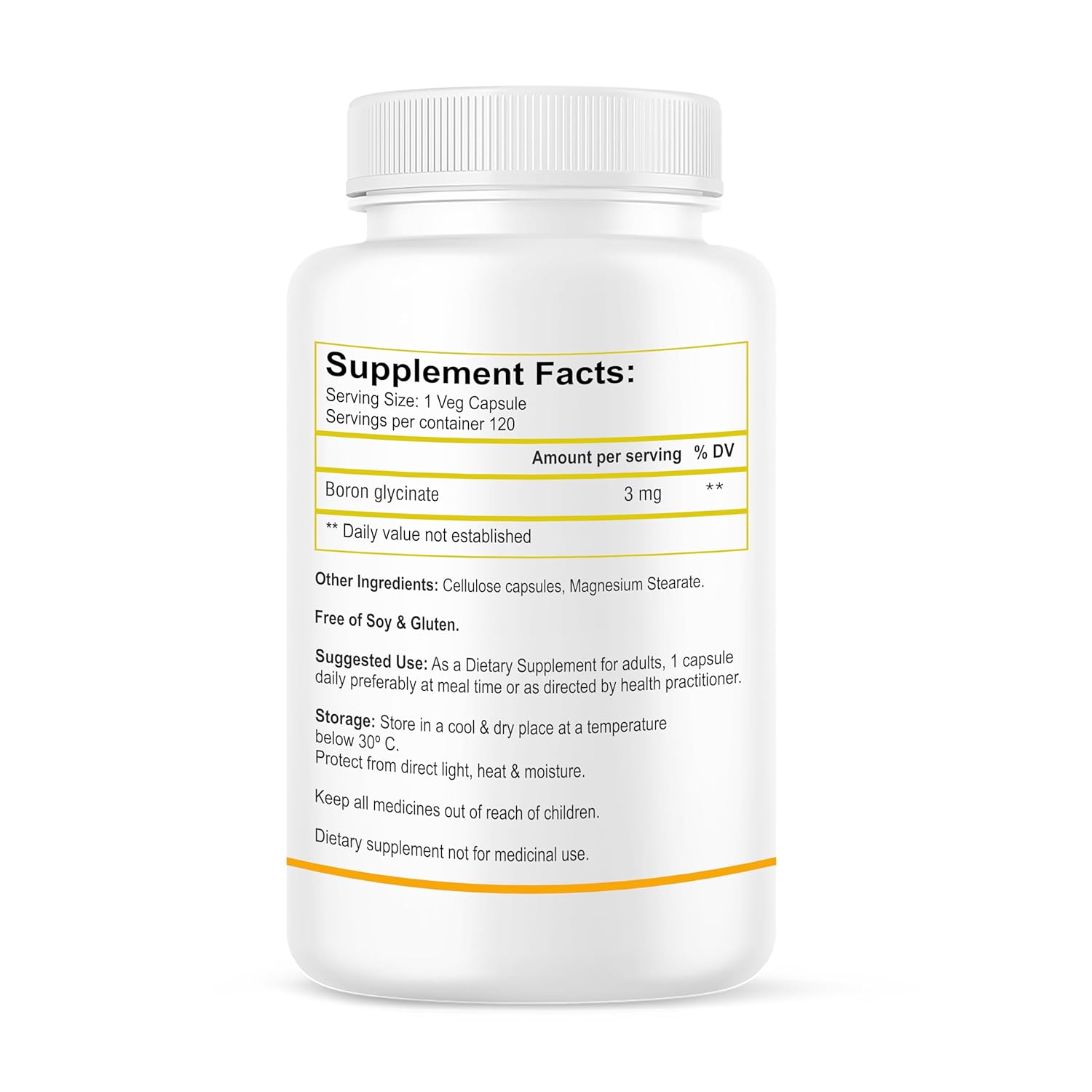 Biotrex Nutraceuticals Boron 3mg | 120 Veg Capsules | Build Strong Bones | Improve Muscle Coordination