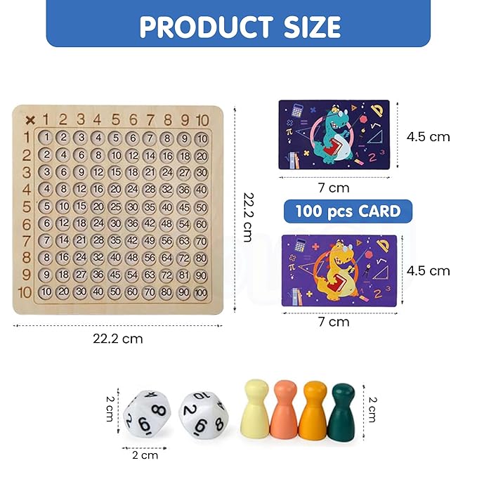 Kidology 2In1 Math Board Game for Kids Multiplaction & Addition Learning Toy