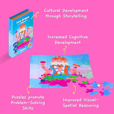 Toynama Educational Toys for Kids Brahma 49 Pcs Jigsaw Puzzles Ages 3+ Cultural Interactive