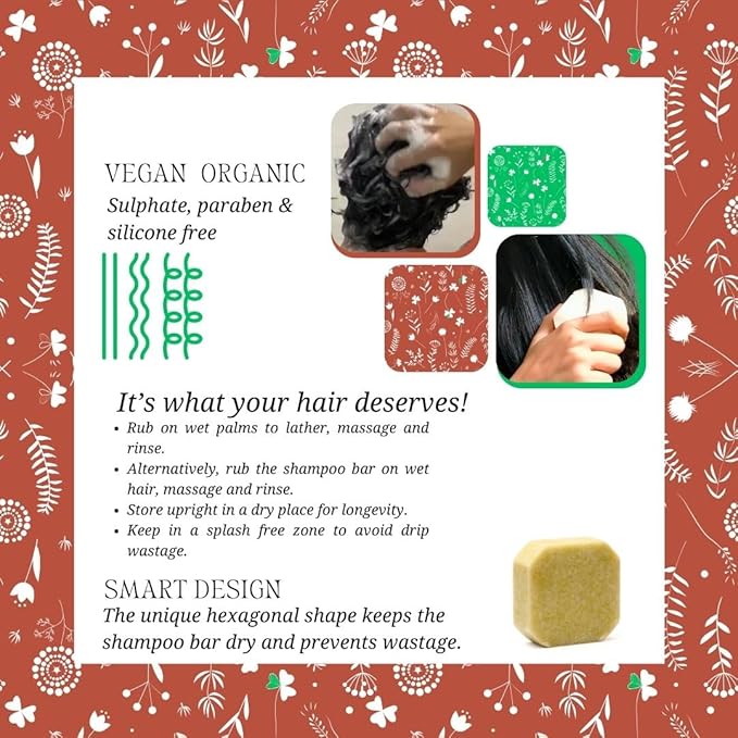 Rustic Art Neem Leaf Shampoo Bar For Babies & Kids - 75 gms