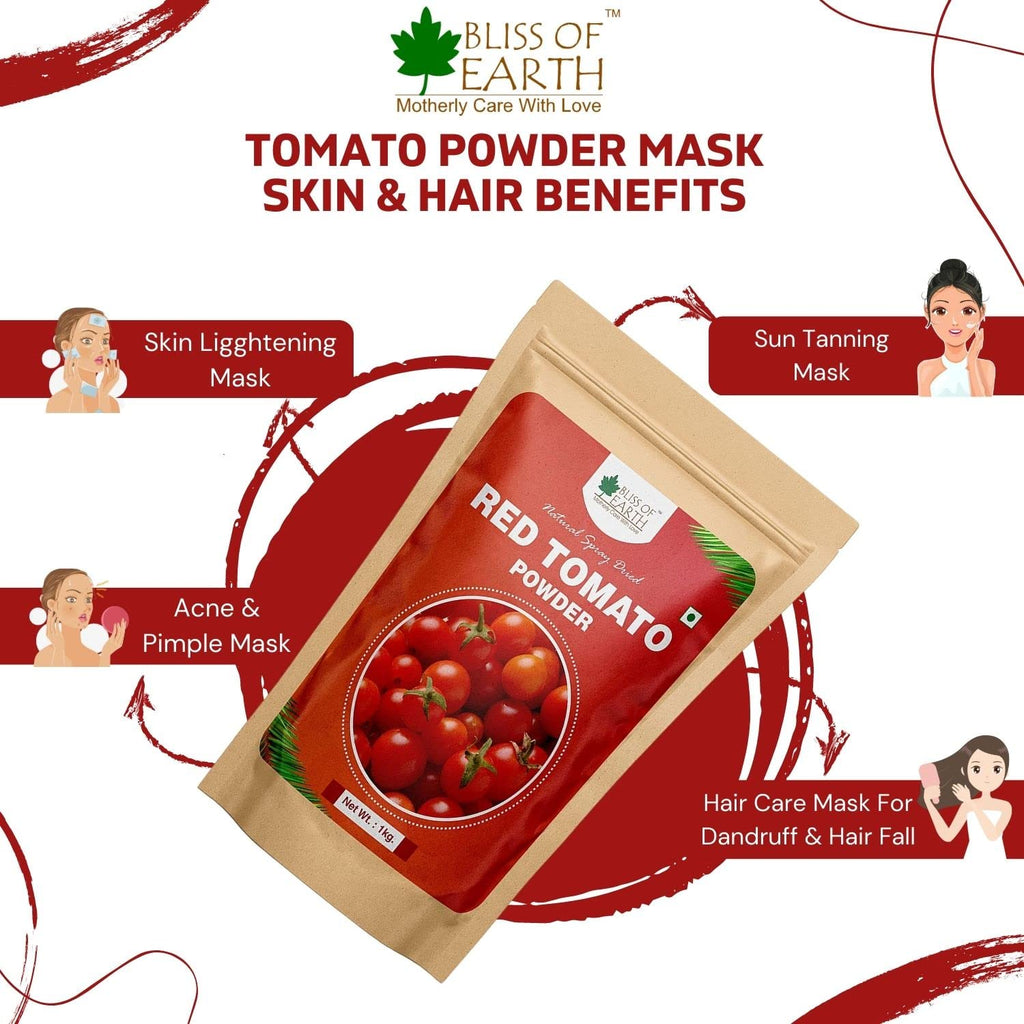 Bliss of Earth 500Gm Red Tomato Powder natural Spray Dried
