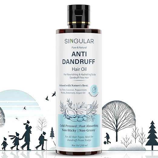 Singular Anti Dandruff Hair Oil for Men & Women - 200 ml
