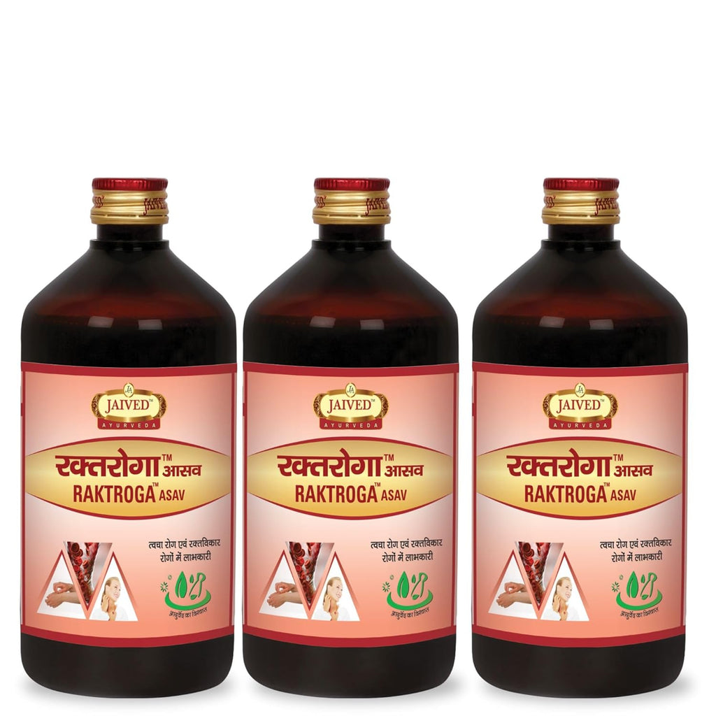 Jaived Ayurveda Raktroga Asav - 450 ml (Pack of 3)