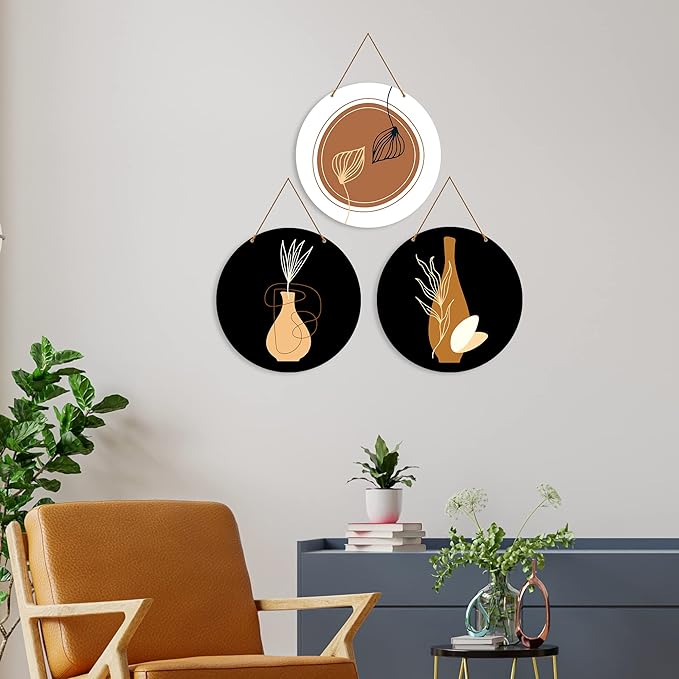 Artvibes Line Art Wooden Wall Hanger for Home Decor