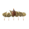 Ecraftindia Buddha Head With Green Leaves Wrought Iron Key Holder | Red and Brown
