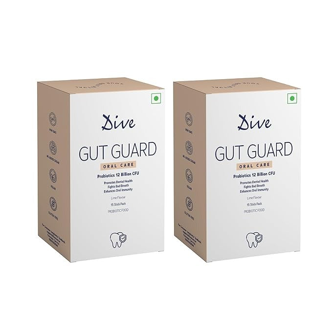 Dive Gut Guard Oral Care Probiotics - 15 Sticks (Pack of 2)