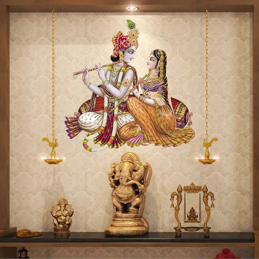 Rangoli White Glossy Vinyl Wall Sticker Premium Self-Adhesive Waterproof Parent-7 Design-10