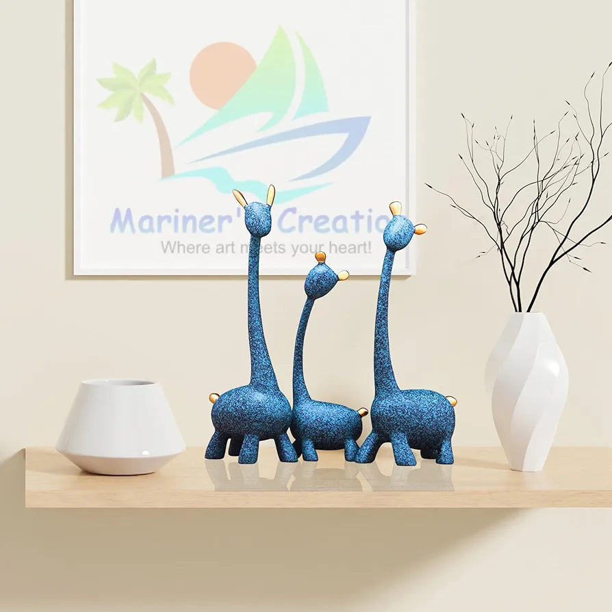 Mariner's Creation Giraffe Home Decor Statue Animal Figurine Sculpture Green Shade
