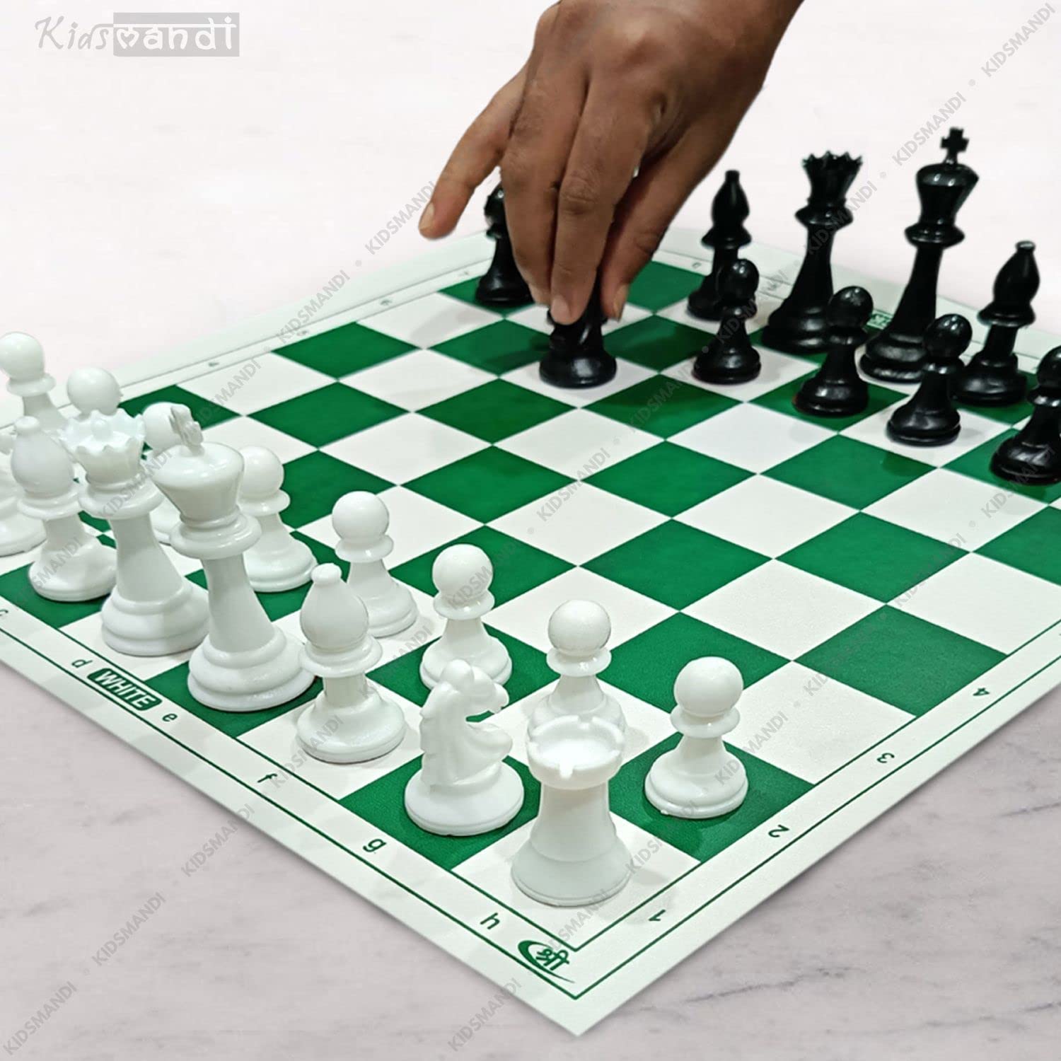Kids Mandi Tournament Chess Set 17 Foldable Board with 2 Extra Queens