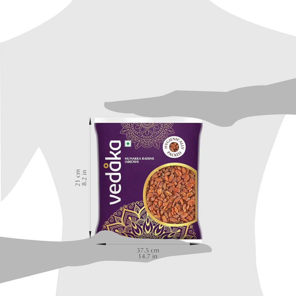Vedaka Munakka Raisins (Abjosh) | 500 g | Naturally Sweet | Rich Authentic Flavour | Perfect Travel Snack
