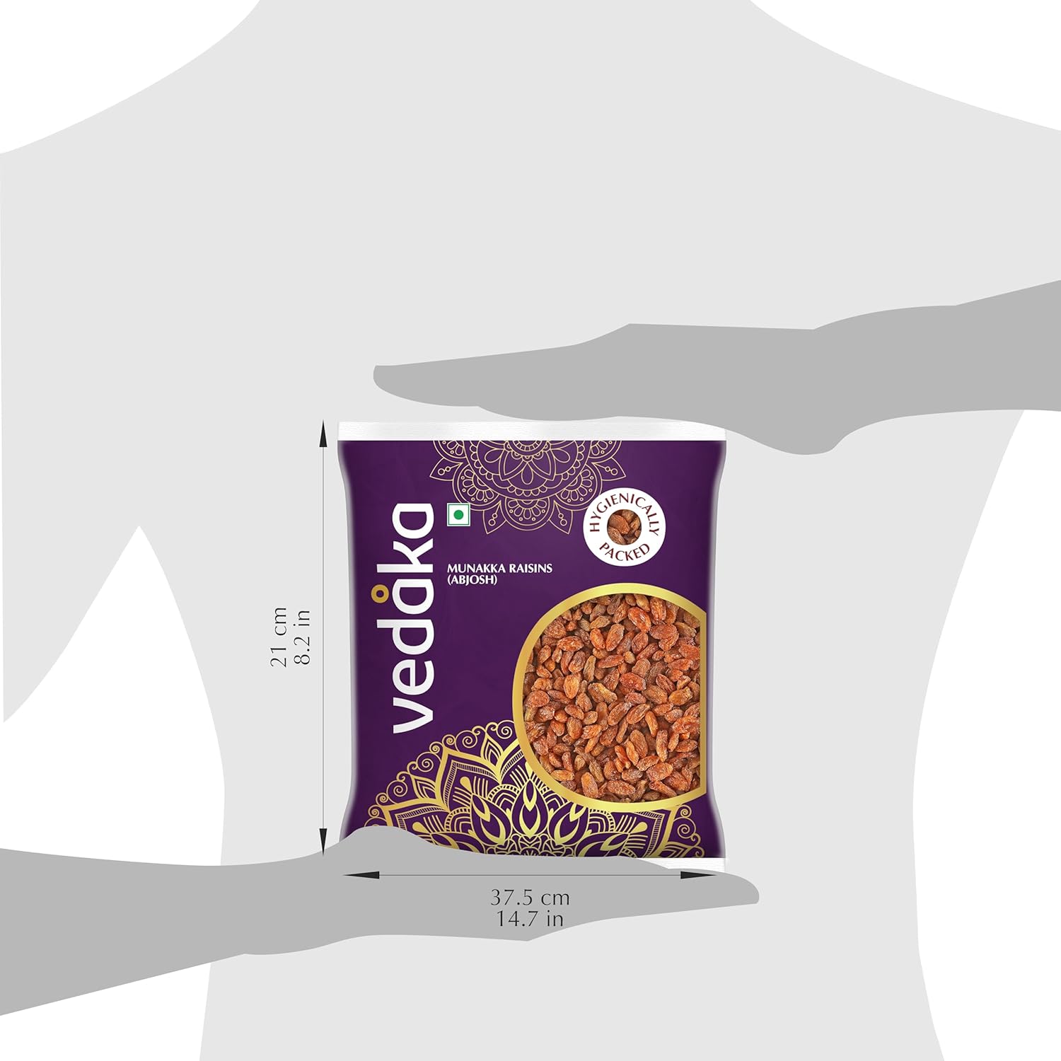 Vedaka Munakka Raisins (Abjosh) | 500 g | Naturally Sweet | Rich Authentic Flavour | Perfect Travel Snack