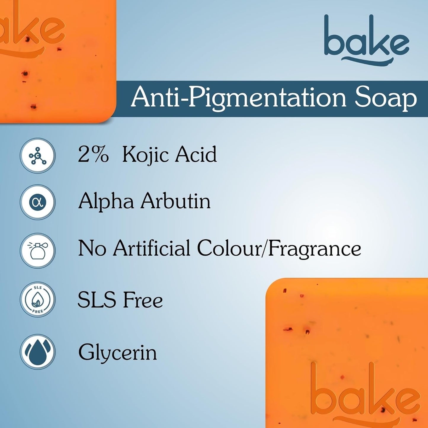 Bake 2% Kojic Acid Scrub Treatment Soap - 100 gms