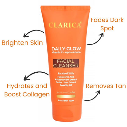 Clarica Vitamin C and Alpha Arbutin Brightening Face Wash - 100 ml