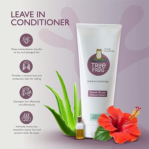 True Frog Leave-In Conditioner For Curly Wavy Dry And Frizzy Hair - 200 gms