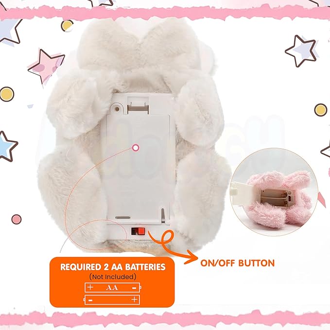 Kidology Electronic Bunny Toy for Kids Hopping & Jumping Rabbit White Color