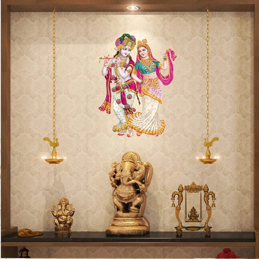 Rangoli White Glossy Vinyl Wall Sticker Premium Self-Adhesive Waterproof Parent-5 Design-19