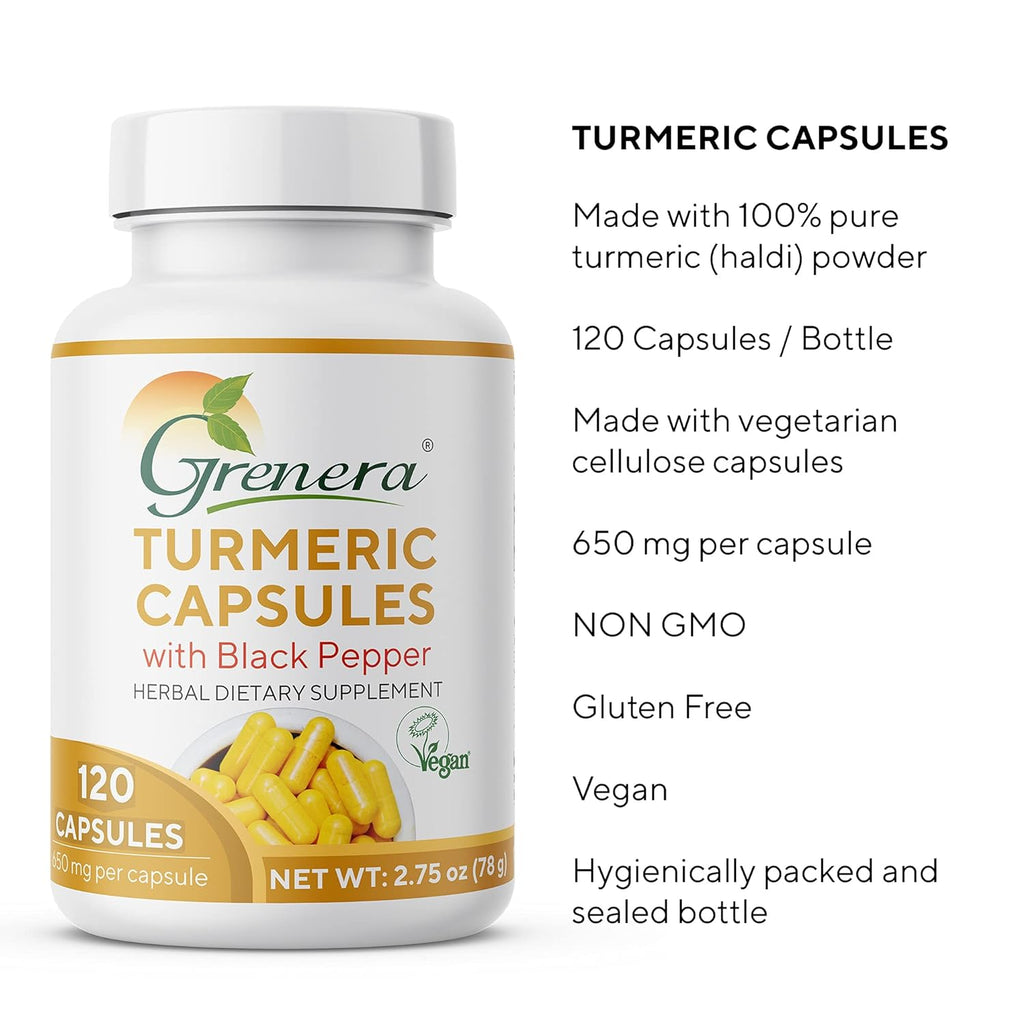 Grenera Moringa and Turmeric Capsules Combo