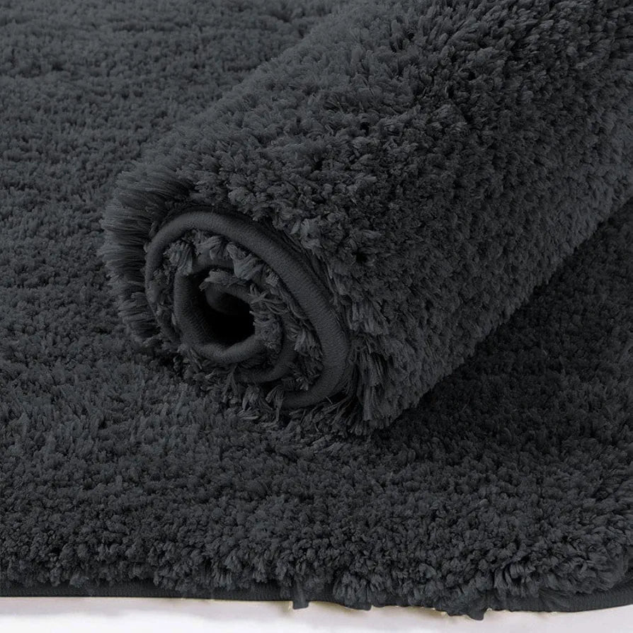 Luxe Home International Newman Microfiber Anti-Skid Water Absorbent/Soaking Washable Rectangular Mat Colour Anthrea 16"X24"