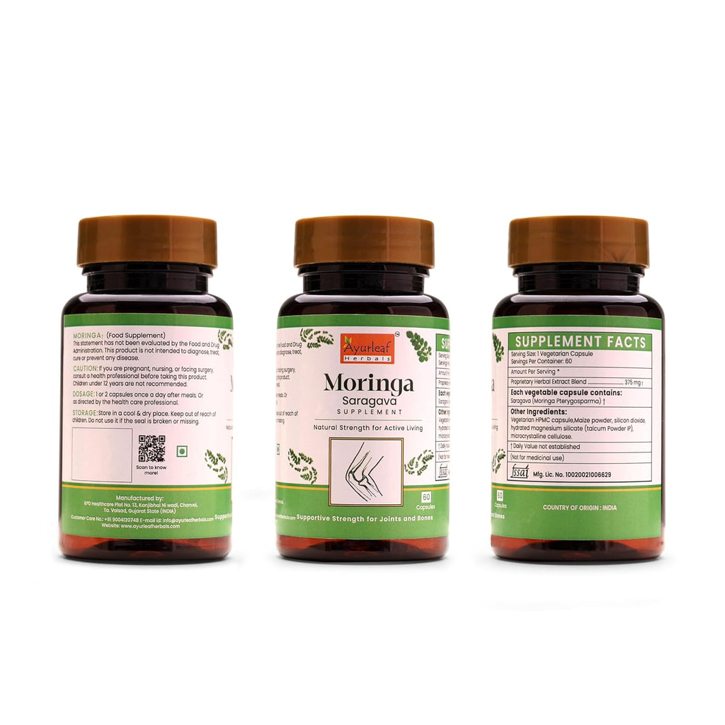 Ayurleaf Herbals Moringa Capsules - 60 Caps